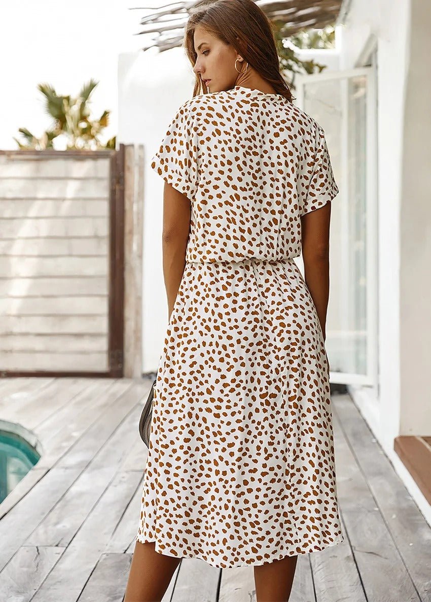 Flora | Dames Midi Jurk, Lichtgewicht en Elegant voor de Zomer