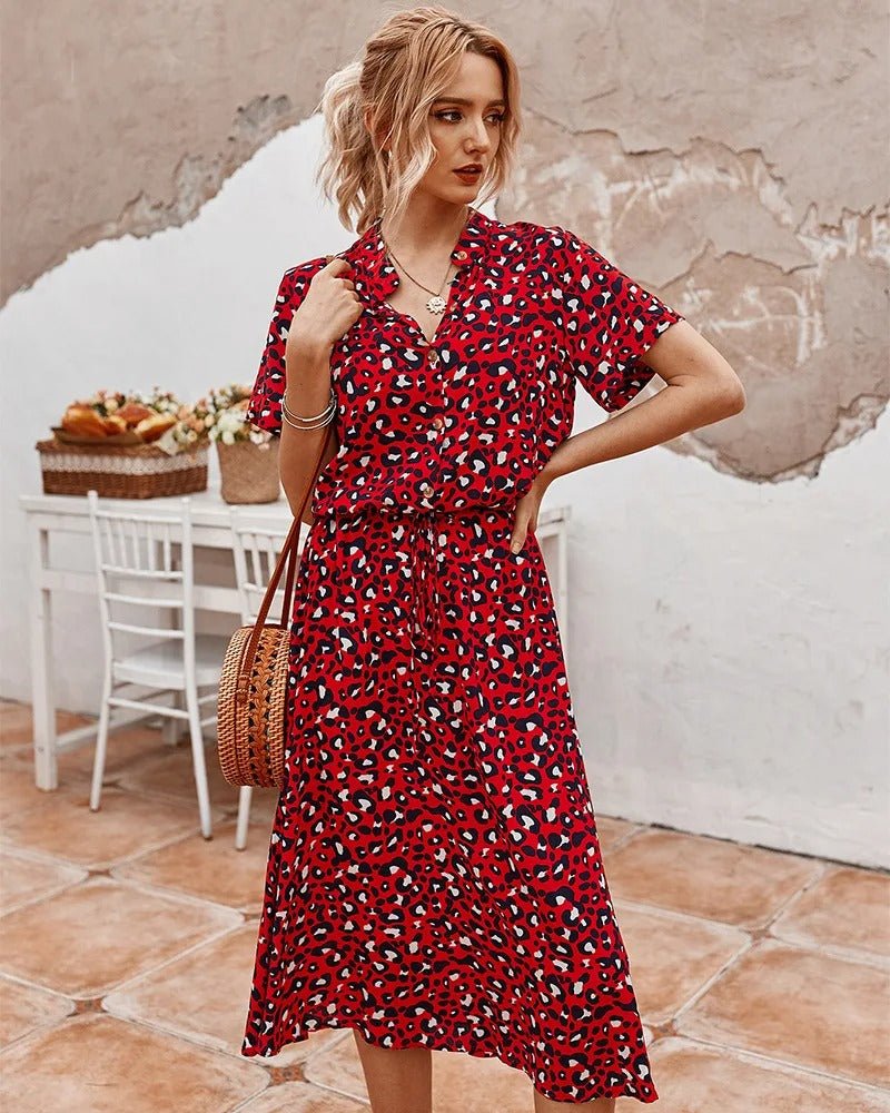 Flora | Dames Midi Jurk, Lichtgewicht en Elegant voor de Zomer
