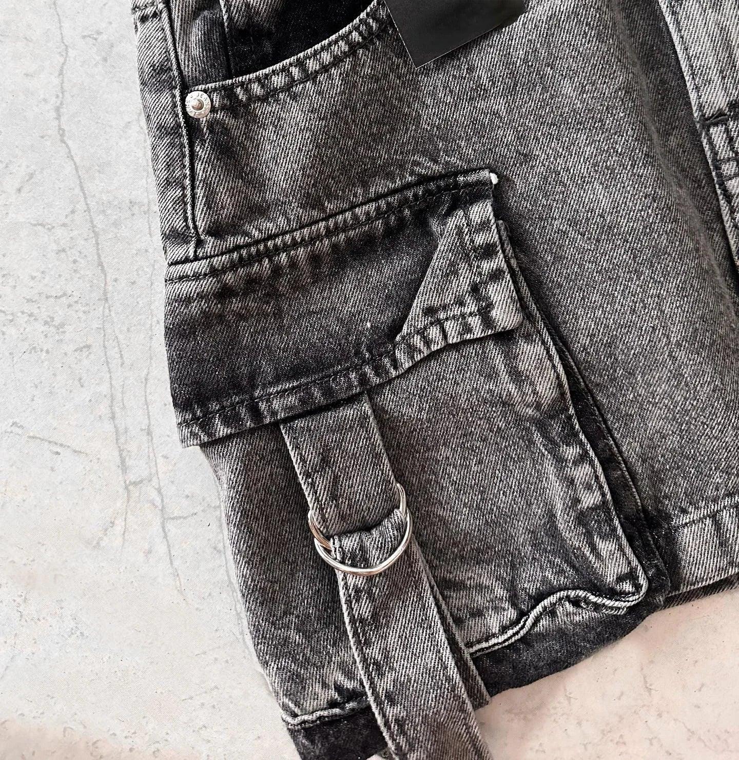Filomena | Dames Denim Minirok, A-Lijn Pasvorm met Multi-Zakken Design