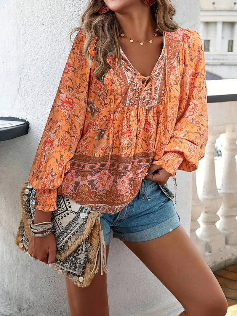 Zyra - Zomerse Bloemenblouse