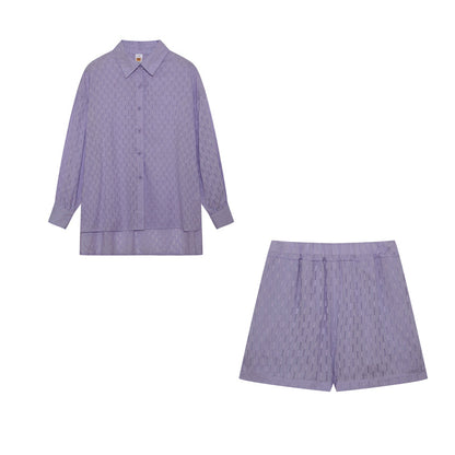 Leone - Dames set met losvallende blouse en luchtige short
