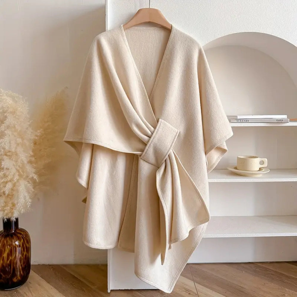 Winddichte Poncho – Microfibre Blend, Chic en Vrouwelijk voor Herfst en Winter Outfits