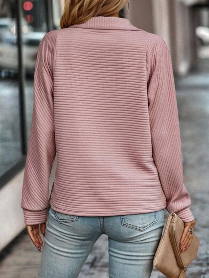 Halfzip Trui V-hals | Dames trui met ritssluiting en elegante pasvorm voor dagelijks comfort