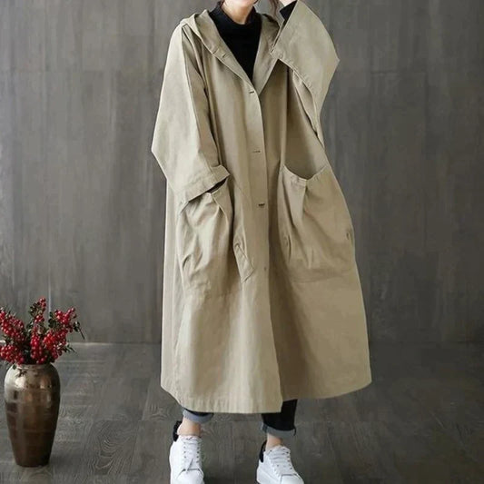 Lysanne | Trenchcoat voor Dames – Oversized Stijl met Functionele Zakdetails