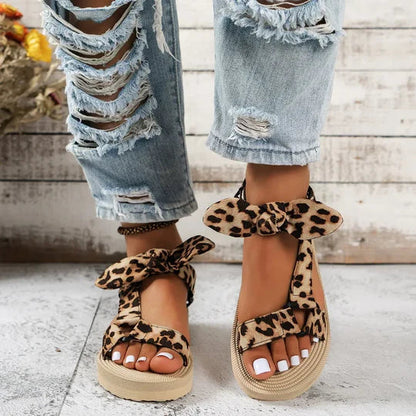Zelda | Sandalen voor Dames – Leopardprint Design met Comfortabele Zool