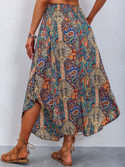 Seraphina Rok | Dames rok met hoge taille en paisleyprint voor casual chique lente- en zomerstijl