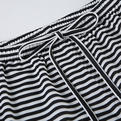 Llse | Dames Loungebroek met Lage Taille en Subtiele Strepen – Comfort en Stijl in Één