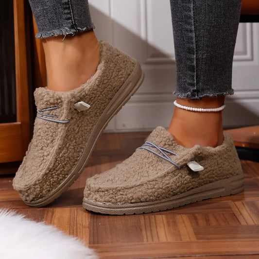 Dames Teddy Pantoffels – Warme Pantoffels van Fleece met Anti‑Slip Zool, Winter