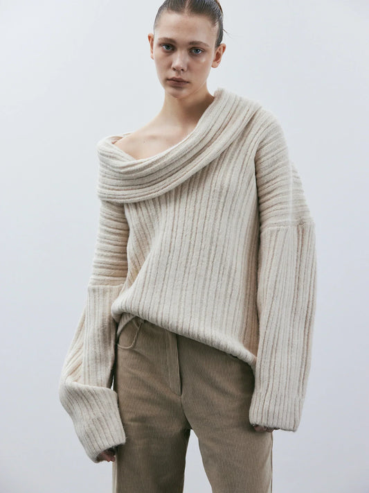 Oversized Wollen Trui | Dames Gebreide Trui met Ademend Warmtecomfort
