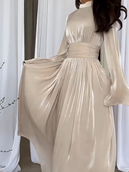 Vela | Dames Maxi-jurk met Strikceintuur – Jurk in Elegant, Soepelvallend Design