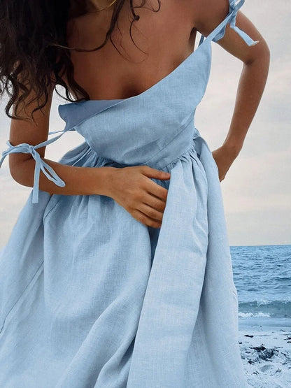 Lina | Linnen Jurk – Zomerse Elegantie met een Flatterend Silhouet