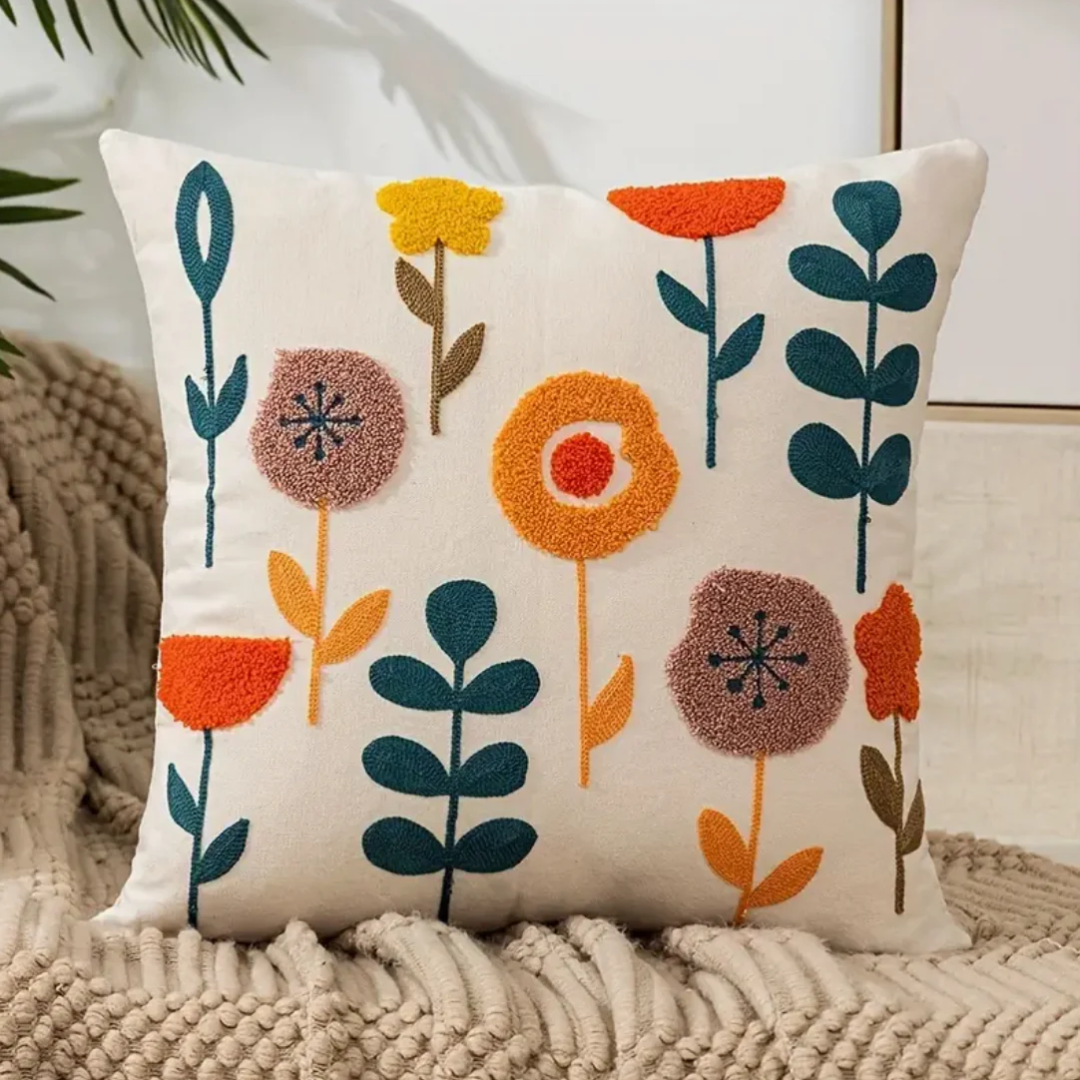 Sierkussen – Katoen met Bloemenprint, 45x45 cm voor Bank of Fauteuil