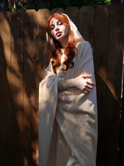 Robin Hoodie Blanket Dames | Oversized Deken Hoodie met Zijdezachte Stof