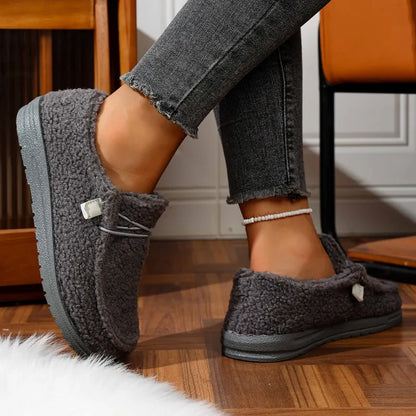 Dames Teddy Pantoffels – Warme Pantoffels van Fleece met Anti‑Slip Zool, Winter