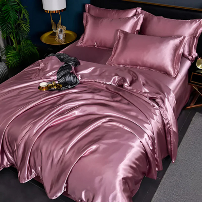 Zijde Bedovertrek – Zacht Polyester in Elegante Wit voor Slaapkamer Decoratie
