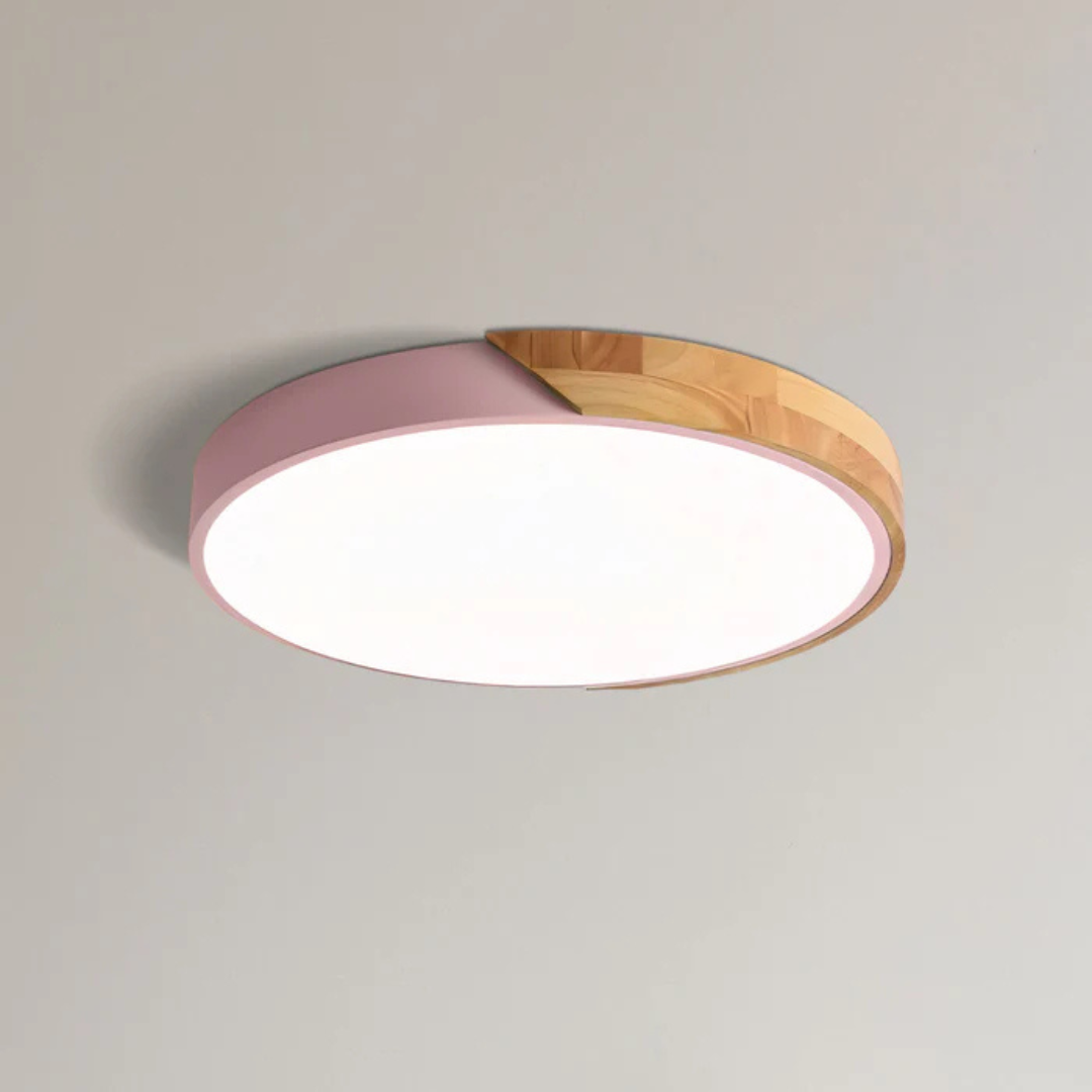 Scandinavische Houten Plafondlamp – Natuurlijk Hout, Modern Design voor Slaapkamer of Woonkamer Verlichting