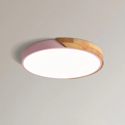 Scandinavische Houten Plafondlamp – Natuurlijk Hout, Modern Design voor Slaapkamer of Woonkamer Verlichting