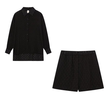 Leone - Dames set met losvallende blouse en luchtige short