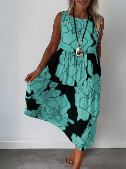 Laura | Off-Shoulder Gedrukt Jurk voor Dames - Elegant en Comfortabel