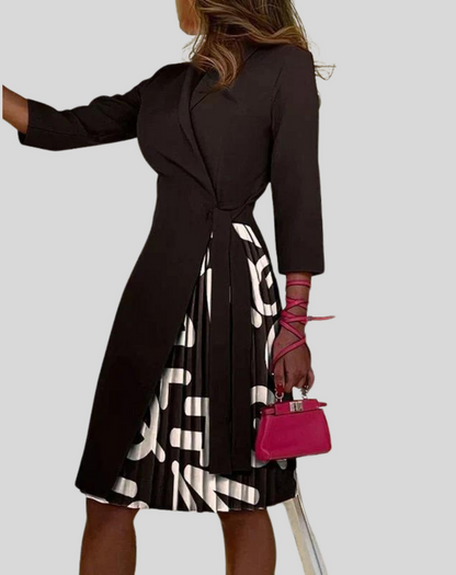 Milou | Dames Blazerjurk met Plissé Rok – Elegante Pasvorm & Stijlvolle Details