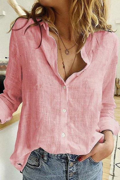 Ysadora | Dames Blouse – Elegante V-Hals Blouse met Fijne Borduursels voor Vrouwelijke Stijl