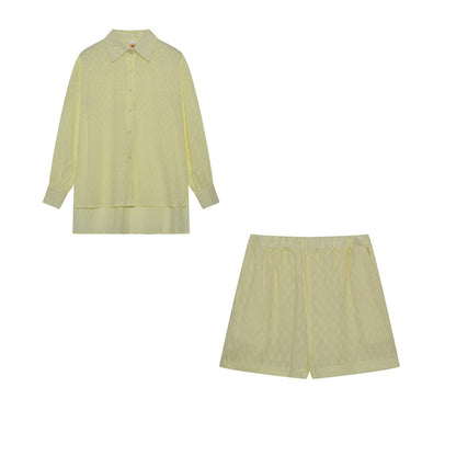 Leone - Dames set met losvallende blouse en luchtige short