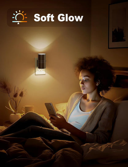 Dimbaar LED Nachtlampje – Wit Kunststof met Schemerfunctie voor Slaapkamer of Gangverlichting