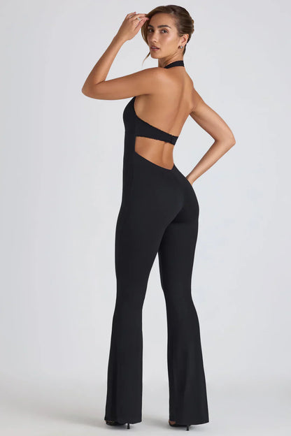 Mirthe | Dames Jumpsuit met Halternek en Open Rug – Elegant, Vrouwelijk & Flatterend Design