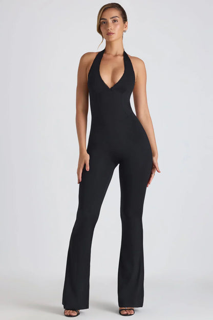 Mirthe | Dames Jumpsuit met Halternek en Open Rug – Elegant, Vrouwelijk & Flatterend Design