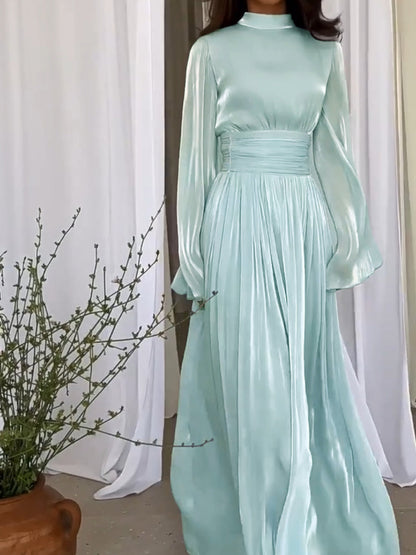 Vela | Dames Maxi-jurk met Strikceintuur – Jurk in Elegant, Soepelvallend Design