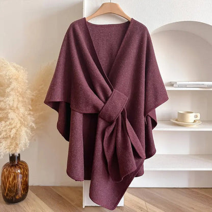 Winddichte Poncho – Microfibre Blend, Chic en Vrouwelijk voor Herfst en Winter Outfits