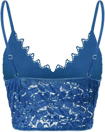 Martine | Dames Kanten Crop Top – Vrouwelijk, Verfijnd, Verstelbare Bandjes