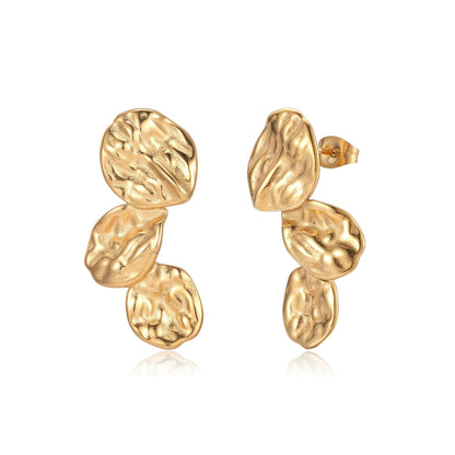 Mirna | Gouden Oorbellen voor Dames – Statement Sieraden met Artistieke Vormgeving