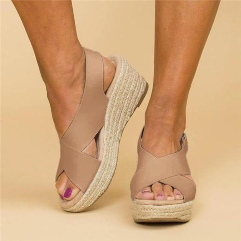 Celeste | Platform Sandalen voor Dames met Kruisbanden – Zomerstijl & Comfort