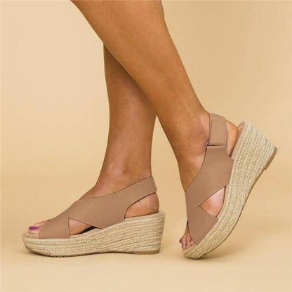 Celeste | Platform Sandalen voor Dames met Kruisbanden – Zomerstijl & Comfort