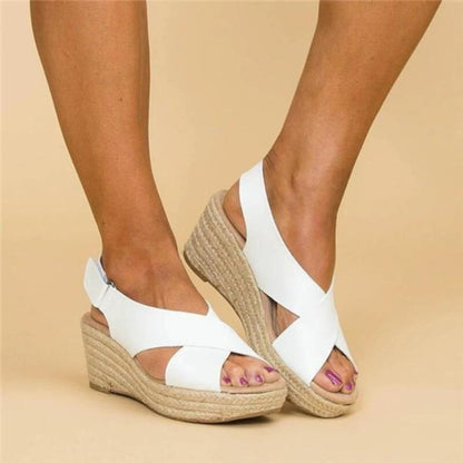 Celeste | Platform Sandalen voor Dames met Kruisbanden – Zomerstijl & Comfort