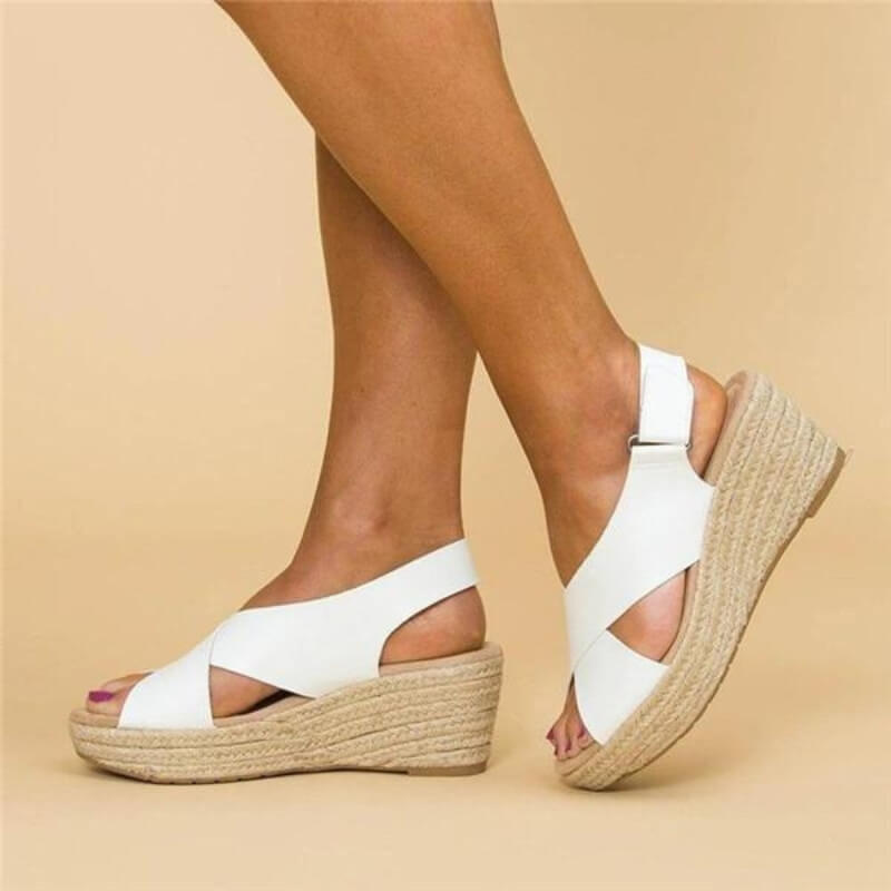 Celeste | Platform Sandalen voor Dames met Kruisbanden – Zomerstijl & Comfort