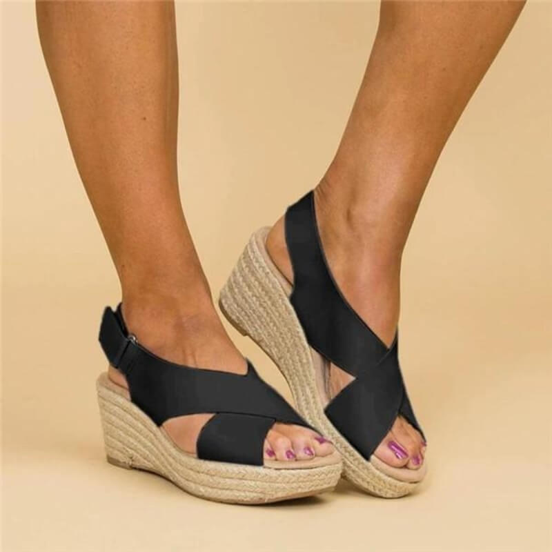 Celeste | Platform Sandalen voor Dames met Kruisbanden – Zomerstijl & Comfort