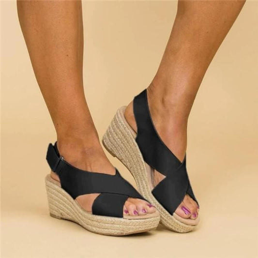 Wenda | Sleehak Sandalen Dames – Elegante Zomersandalen met Kruisbanden en Comfortabele Wedge