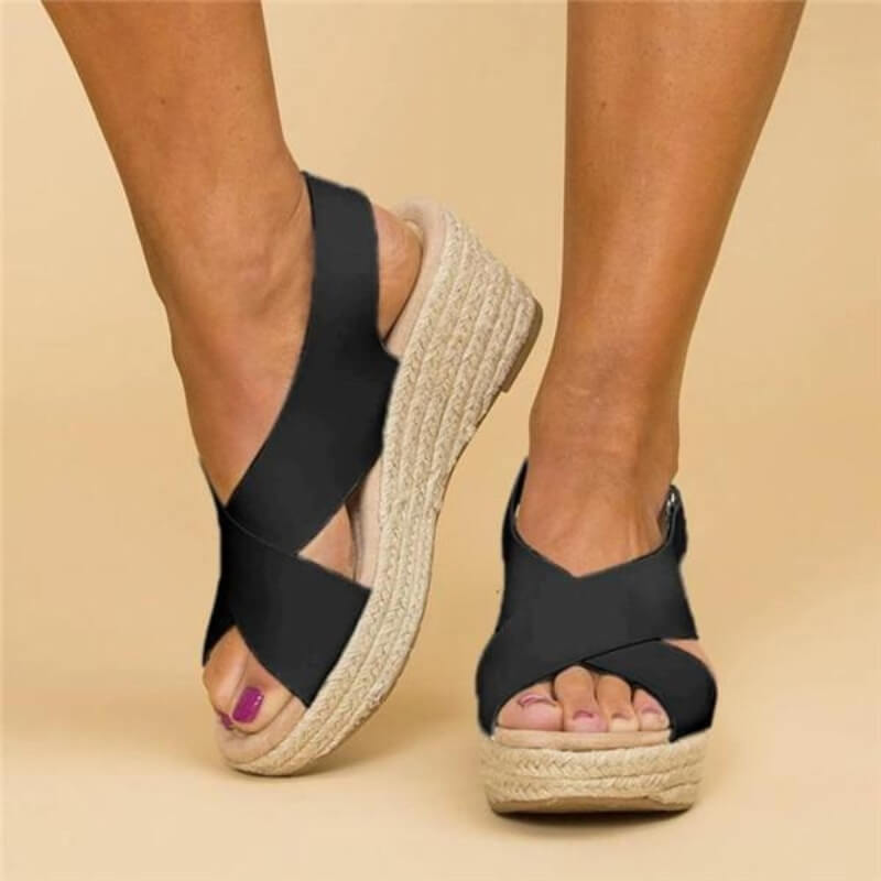 Celeste | Platform Sandalen voor Dames met Kruisbanden – Zomerstijl & Comfort