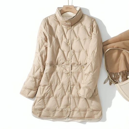 Warme Donsjas | Dames Winterjas met Halflange Lengte en Lichtgewicht Comfort