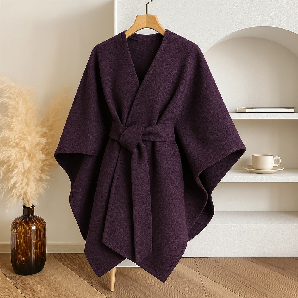 Winddichte Poncho – Microfibre Blend, Chic en Vrouwelijk voor Herfst en Winter Outfits
