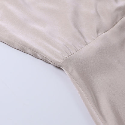 Lucienne | Spaghetti-Träger Midi-Kleed – Sexy Backless en Draperend Ontwerp voor Dames