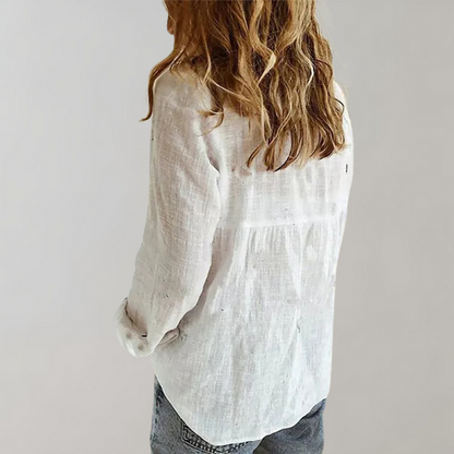 Roxeanne | Katoenen Blouse voor Dames – Zacht, Ademend & Tijdloos Design