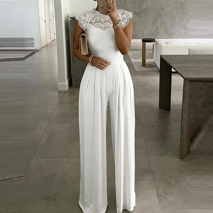 Lala | Elegante Jumpsuit voor Dames met Borduursels en Kantdetail