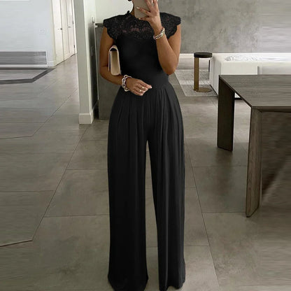 Lala | Elegante Jumpsuit voor Dames met Borduursels en Kantdetail