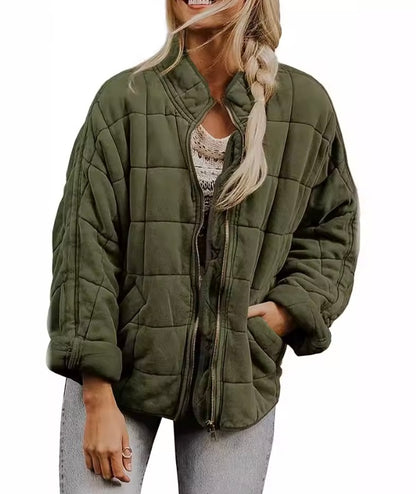 Eveline Jas | Dames Oversized Tussenjas met Gewatteerde Voering en Matte Tint