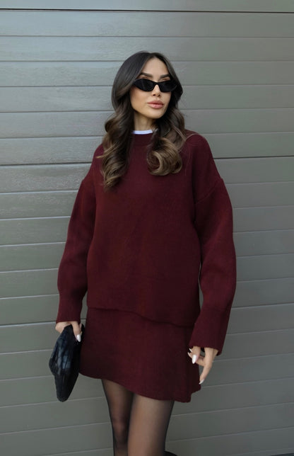Marie Set | Dames herfstset met losse fit en luxe wolmix