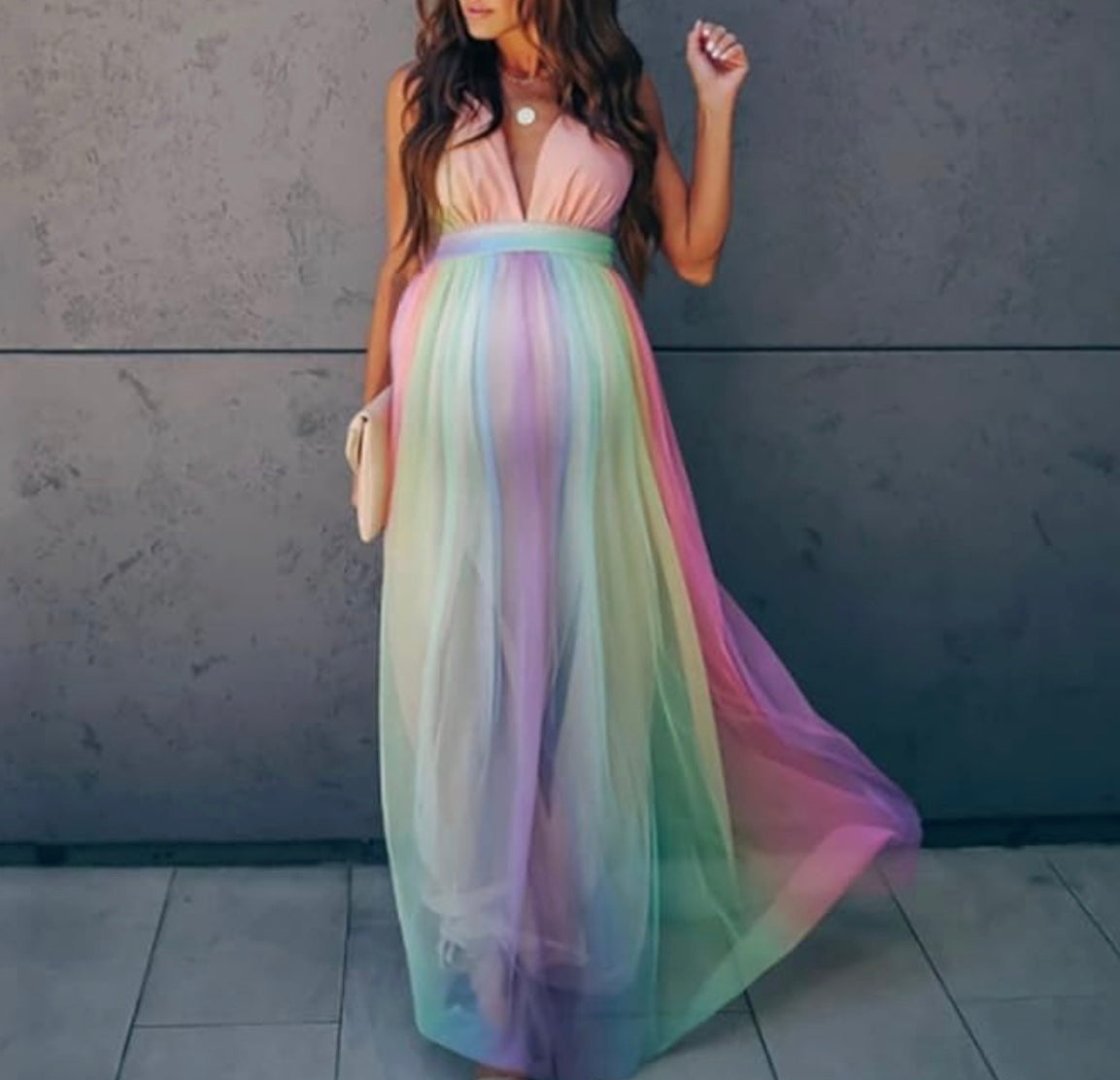 Zeva | Dames Maxi Jurk met Halternek - Vloeiend Silhouet en Elegante Plooien