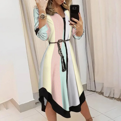 Naomi | Dames Blousejurk met Reversband – Elegant en Comfortabel voor Dag en Avond